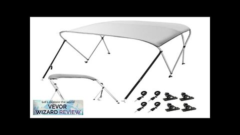 VEVOR 3 Bow Bimini Top Boat Cover 900D Polyester Canopy with 1" Review