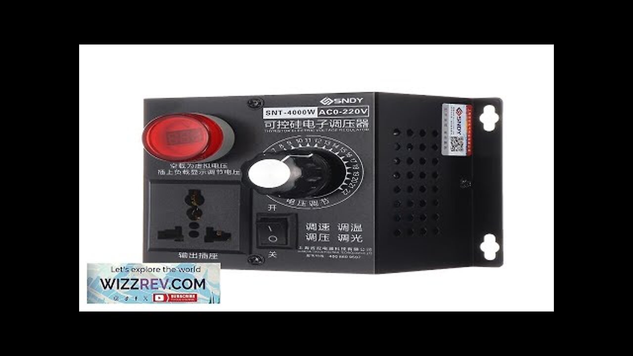 AC 220V 4000W Electronic Variable Voltage Regulator Speed Motor Fan Control Controller Review