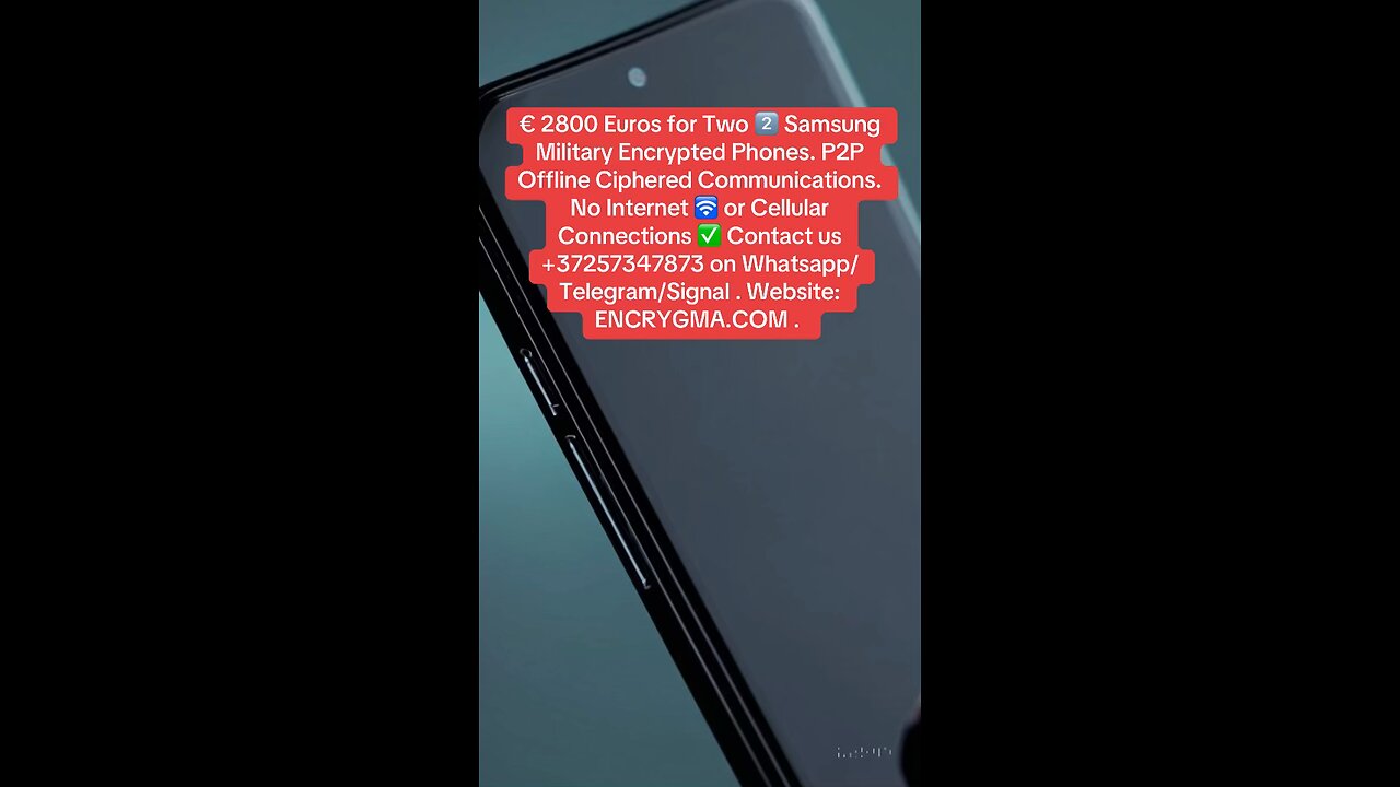 OFFLINE Ultra Encrypted Text Messaging Phones by Encrygma.Com . Check Description. € 2800 Euro