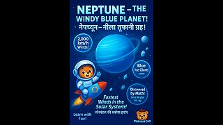 Neptune – The Windy Blue Planet | Fun Facts for Kids | Curious Cub Solar System Series