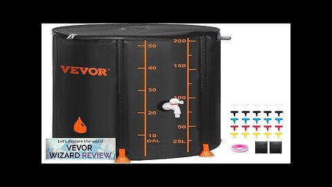 VEVOR Collapsible Rain Barrel 53 Gallon Large Capacity PVC Rainwater Collection System Review