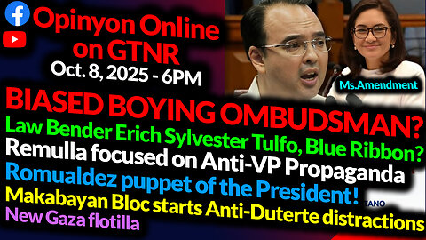 Biased Boying Ombudsman | Romualdez ICI, Lookout Order | Erich Sylvester | GTNR Ka Mentong Ka Ado