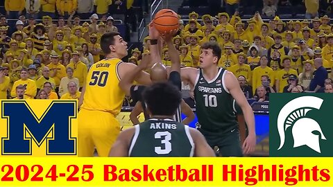 #14 Michigan State vs #12 Michigan Basketball Game Highlights 2 21 2025