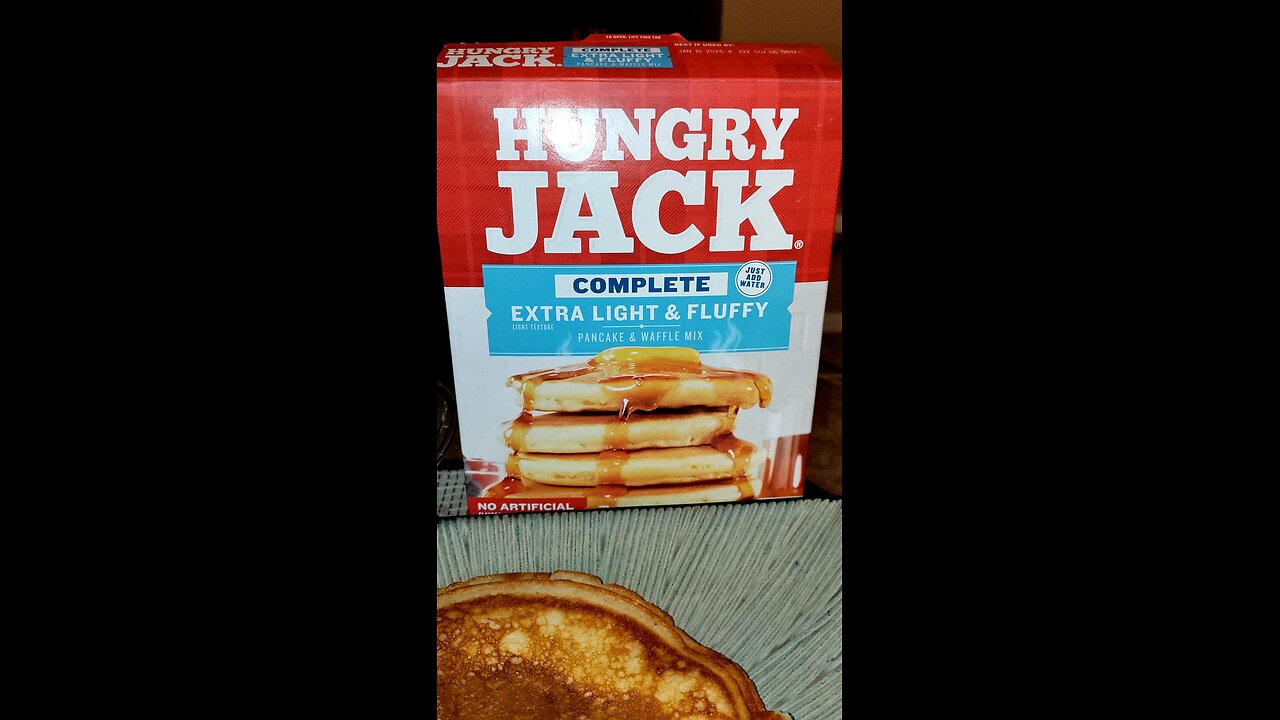 Eating Hungry Jack Pancake & Waffle Mix, Dbn, MI, 1/3/25