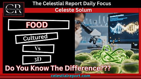 Why Study Cultured Vs 3D "Food" Products - Do You Know The Difference??