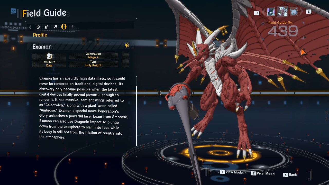 examon all digivolution/de-digivolution/profile Digimon Story Time Stranger