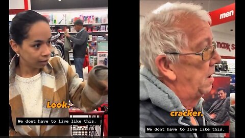 Elderly White Man in America Harassed for Being White & wearing old shoes w/ dog hair on his jacket