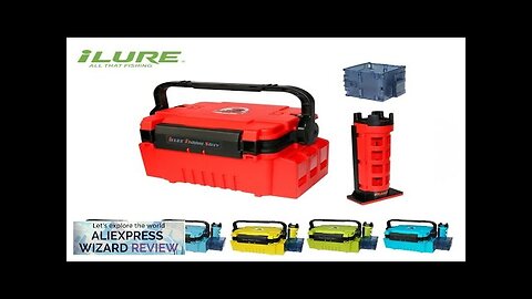 ILURE Fishing Tackle Box Big Fishing Tool Box Multifunction Stand Rod Holder Review