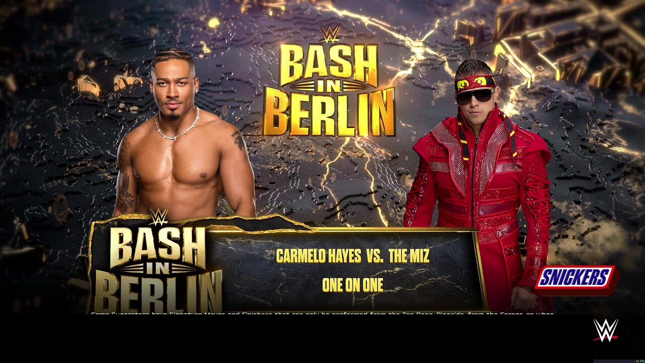 WWE 2k25 Carmelo Hayes vs Miz