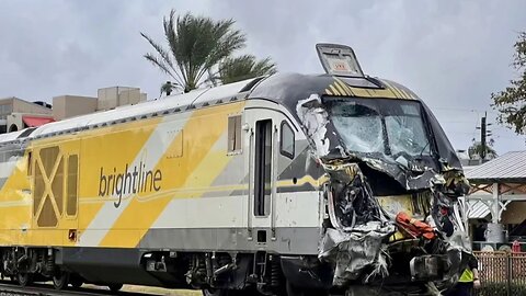 At least 15 injured after Brightline train crashes into fire truck in Florida