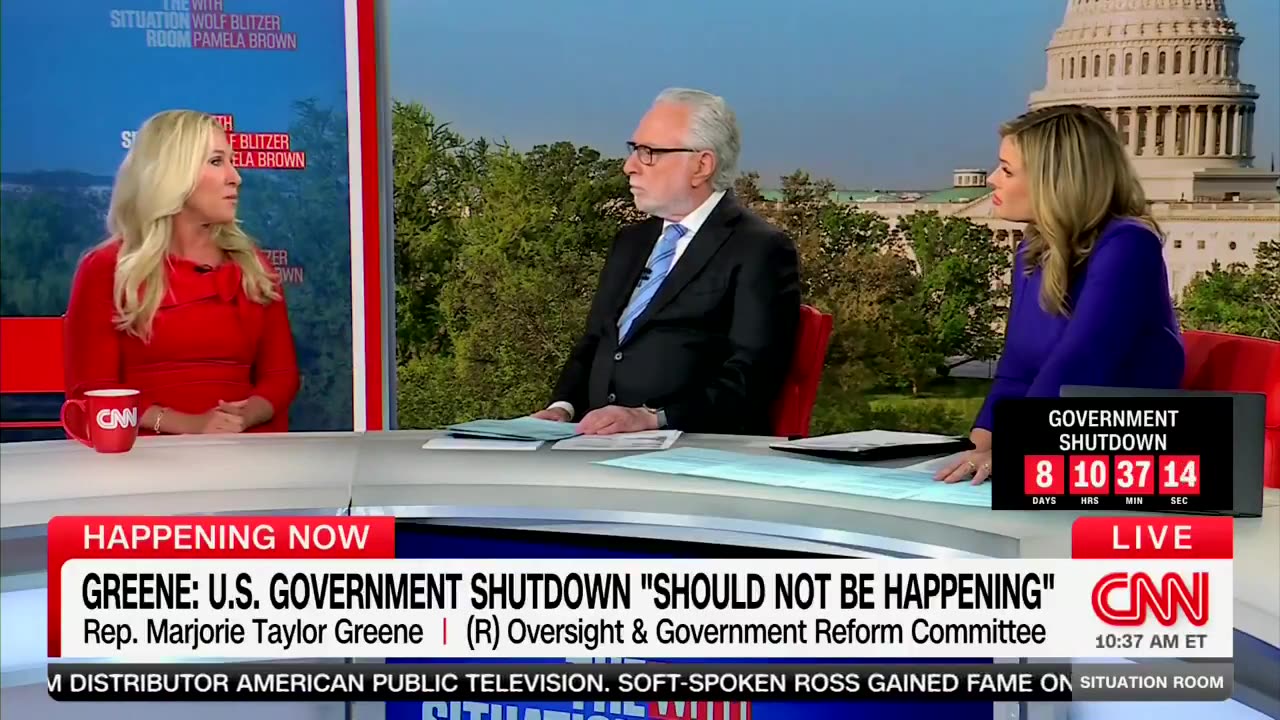 Rep. Marjorie Taylor Greene (R-GA) Trashes Republicans, Backs Dem Talking Points On Shutdown