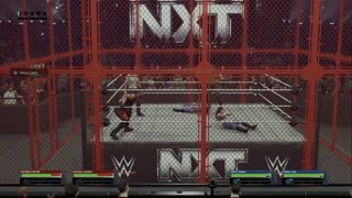 wwe 2k25 40 universe mode Two on Two Hell In a Cell