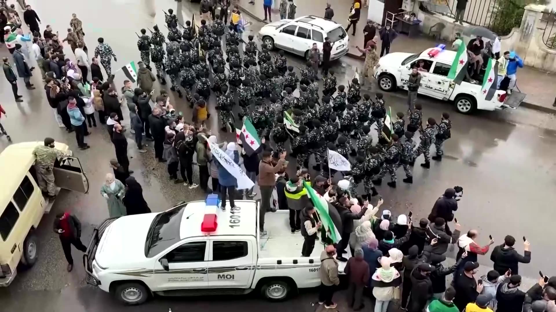 Military parades in Syria mark first anniversary of Assads fall