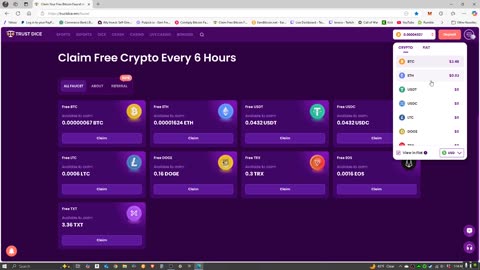 Earn Bitcoin or Ethereum at this Popular Faucet site: TrustDice