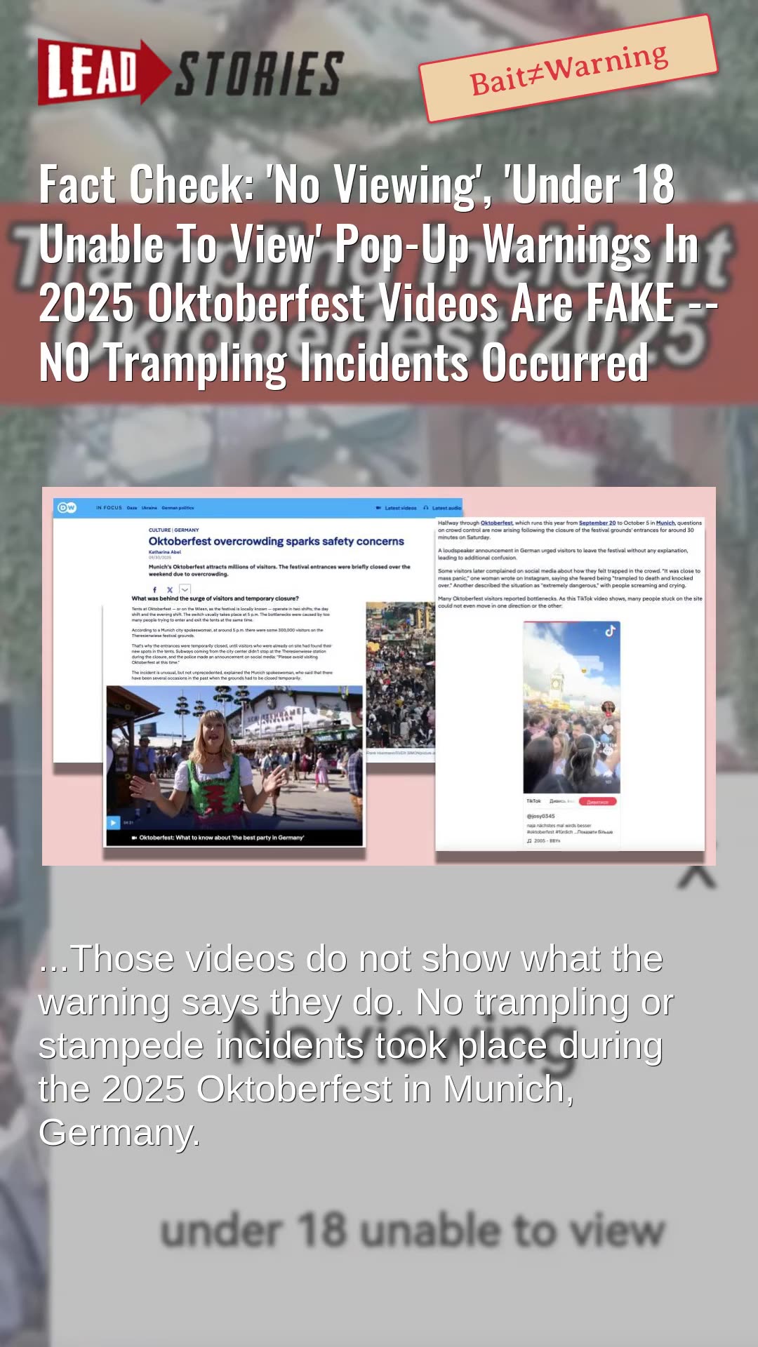 Fact Check: No Viewing, Under 18 Unable To View Pop-Up Warnings In Oktoberfest Videos Are FAKE