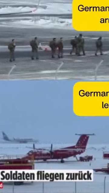 GERMAN BLITZKRIEG IN GREENLAND: 1) January 16, German soldiers arrived in Greenland. 2) January 17, Trump imposed additional tariffs on Germany. 3) January 18, German soldiers departed from Greenland.