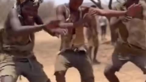Hadzabe Tribe Happy Dancing