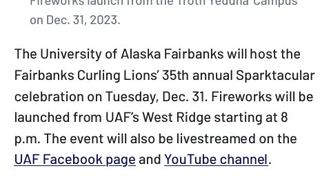 Fairbanks! What's going on? (12-28-2024)