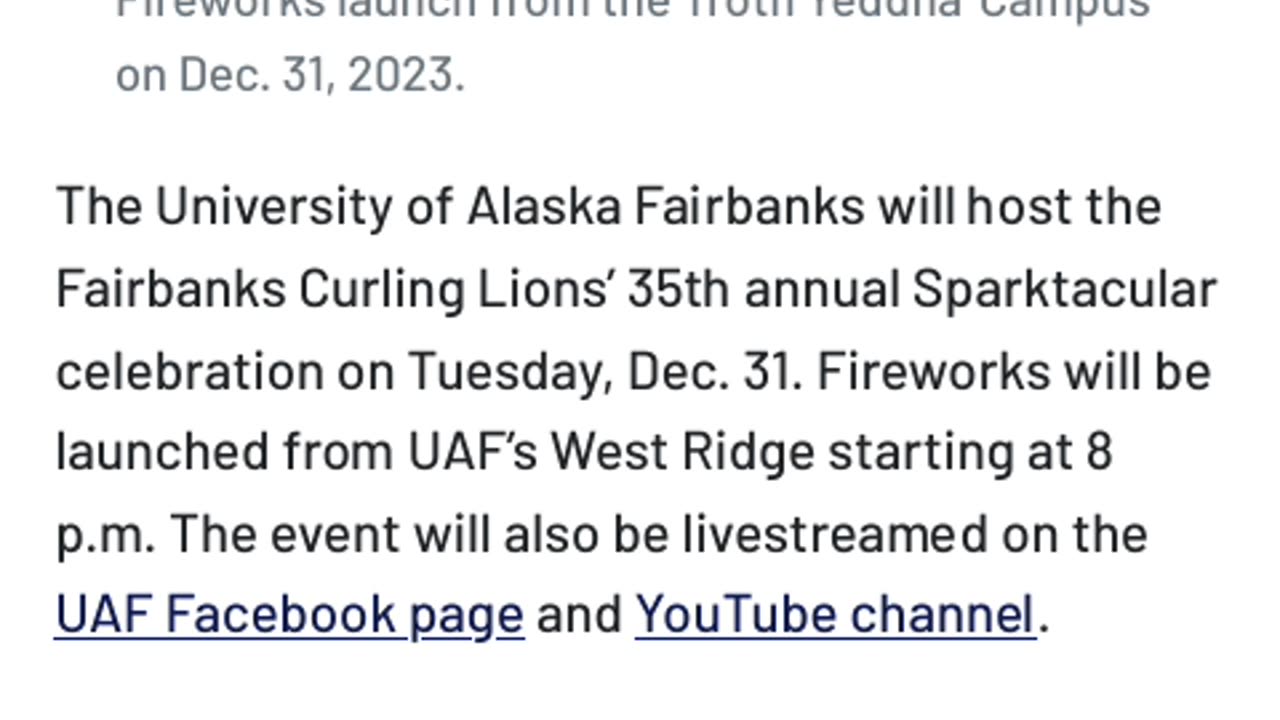 Fairbanks! What's going on? (12-28-2024)