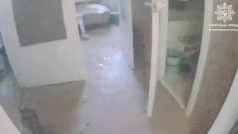 Police showed the first minutes after the Russian strike on Ternopil