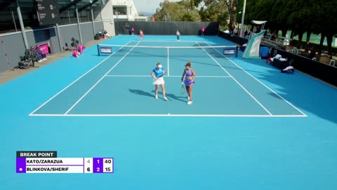 Miyu Kato/Renata Zarazua vs Anna Blinkova/Mayar Sherif - 2025 Hobart R16