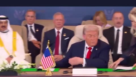 President Donald J. Trump, alongside the leaders of Qatar, Egypt, and Turkey, signs the Gaza Peace Plan for peace in the Middle East.