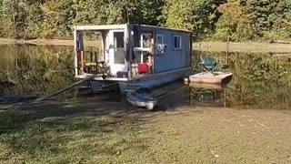 This guy is just living on the water basically for free...