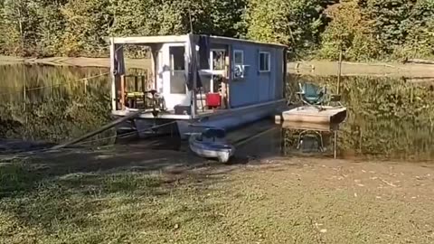 This guy is just living on the water basically for free...