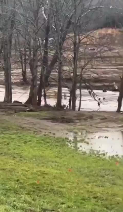 Over the weekend parts of North Carolina flooded because of rain. It washed away temporary...