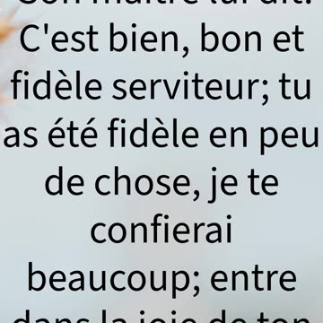 "Bien, bon et fidèle serviteur" Matthieu 25:21#shorts #youtube #jesus #ytshorts #yt #youtubeshorts