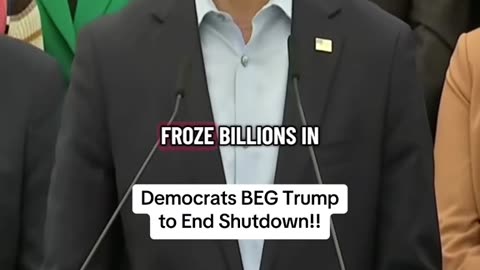 BREAKING⛔️DEMOCRATS BEG TRUMP TO END SHUTDOWN! 