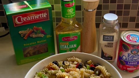 Tri Colored Italian Noodle Salad