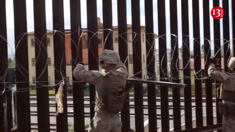 "US Marines Reinforce Southern Border with Concertina Wire | California Border Security"