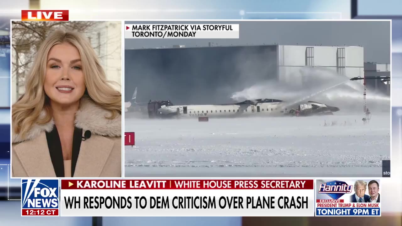 White House Press Secretary Slams Sen. Schumer for Blaming Trump Over Canada Plane Crash