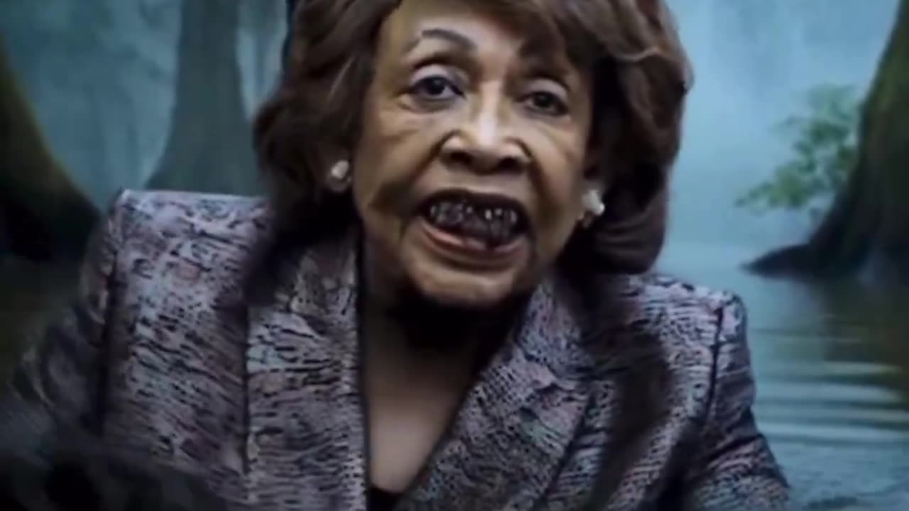 Maxine Waters as a Swamp Creature