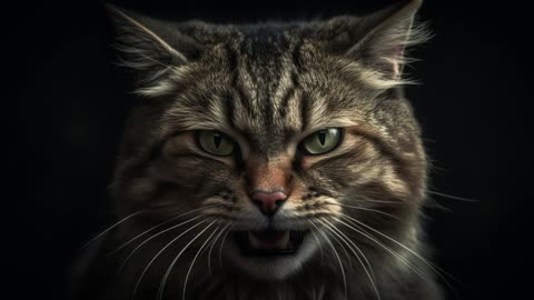 Angry Cat Meowing and Hissing | Aggressive Cat Sounds