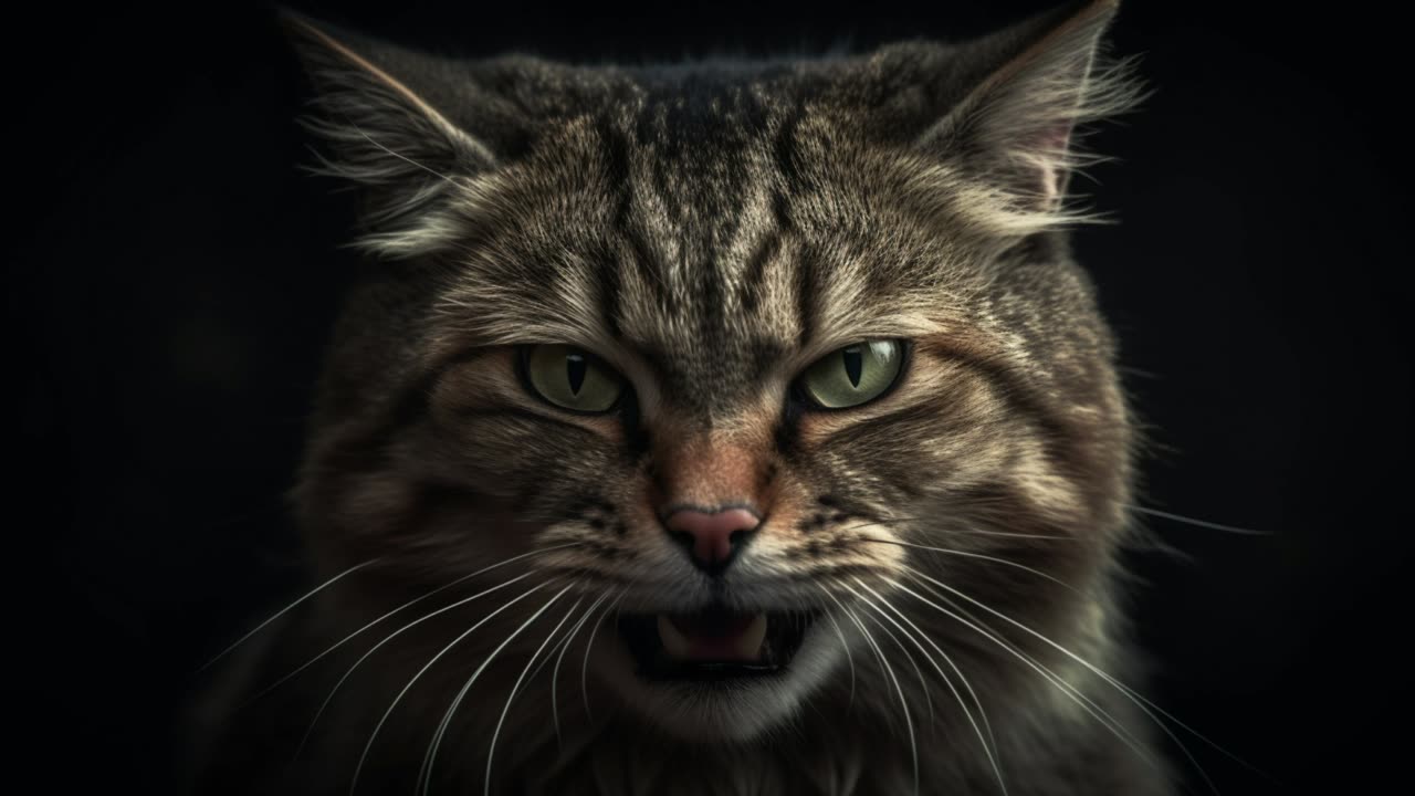 Angry Cat Meowing and Hissing | Aggressive Cat Sounds