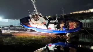 🌊🇷🇺 Ukraine Russia War | Russian Coast Guard Ship Capsizes During Repairs | RCF