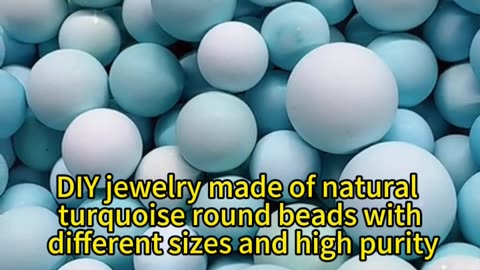 250116-2 DIY jewelry made of natural turquoise round beads with different sizes and high purity