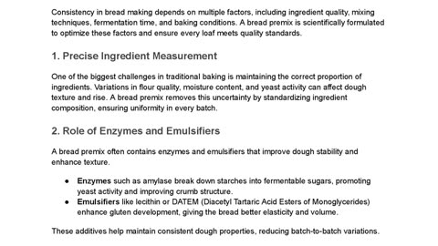 The Science Behind Bread Premix: Why It Ensures Consistent Quality