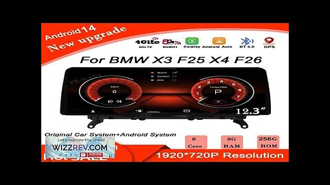 12.3" Android 14 For BMW X3 F25 X4 F26 CIC NBT Wireless Review