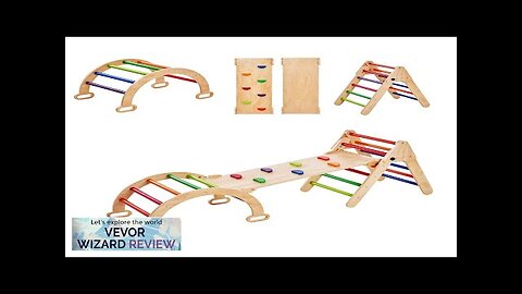 VEVOR Pikler Triangle Set 5 in 1 Toddler Climbing Toys Indoor Playground Review