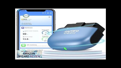 OBD2 Scanner Reader Bluetooth Wireless: Smart 1s Auto-connect Clear Error Code Live Review