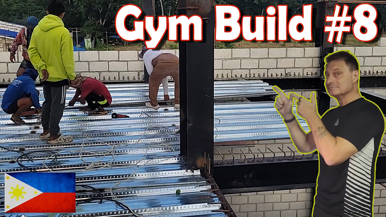 Off Grid Gym Build in the Philippines | Steel Deck & Cement Pour | Update #8 (Longevity Experiment)