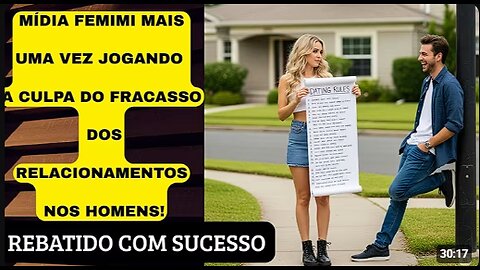 MÍDIA FEMIMI, DE NOVO, JOGA A CULPA DO AUMENTO DA SOLIDÃO DOS HOMENS NELES MESMOS E NÃO NAS MULHERES