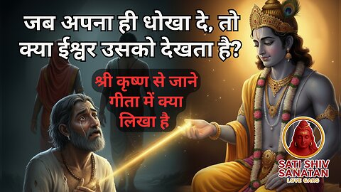 जब अपना ही धोखा दे, shree krishan se jane. Geeta Saar