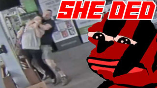 Woman Get's Choke Slammed Trying to Rob a Gun Store