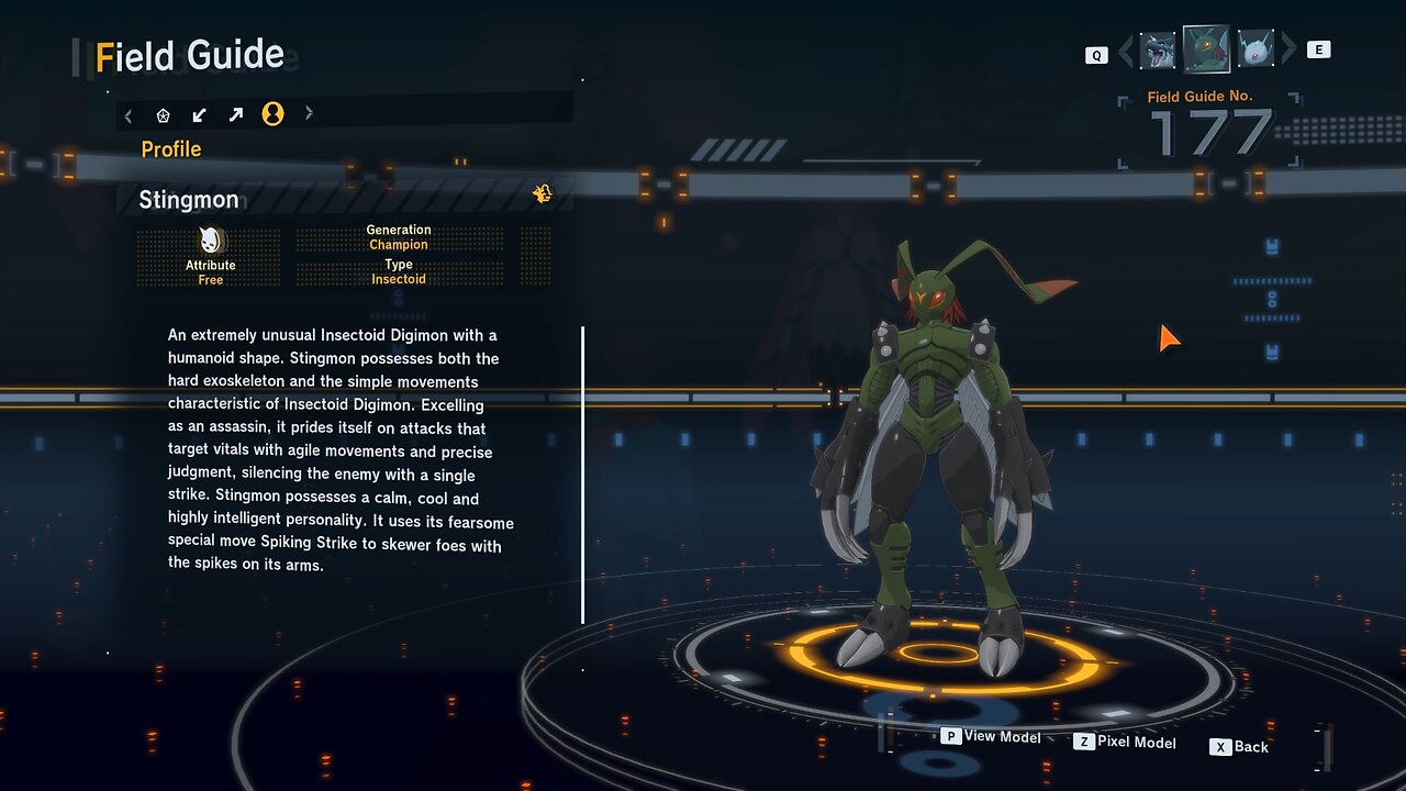 stingmon all digivolution/de-digivolution/profile Digimon Story Time Stranger