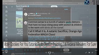 More Cookies For You Satanic Pedo Demon Enabling 5% Federal Ministers For Sure!