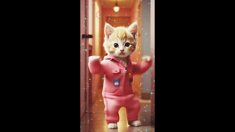 Very cute cat dance 🥰🥳🥰 #trending #AI #cat #dance #shorts #viralvideo